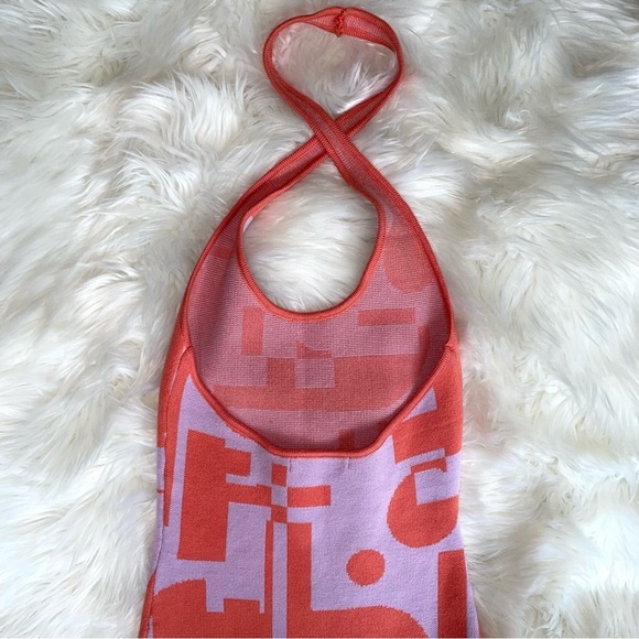 Jorja Knit Mini Dress in Coral Geo from Peppermayo - Picture 9 of 14